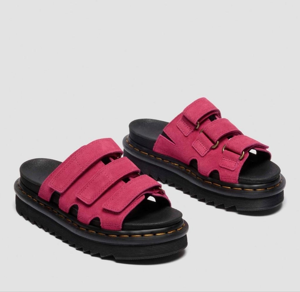 Dr. Martens Raine Slide in Fuschia Pink - Picture 9 of 9
